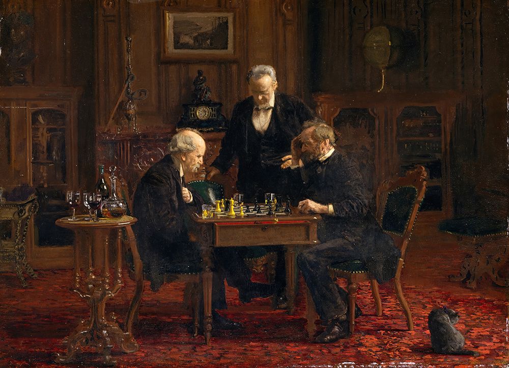 The Chess Players 1876 art print by Thomas Eakins for $57.95 CAD