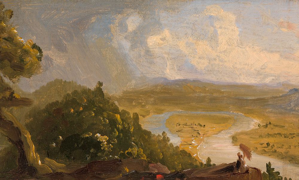 Sketch for View from Mount Holyoke, Northampton, Massachusetts, after a Thunderstorm (The Oxbow) art print by Thomas Cole for $57.95 CAD