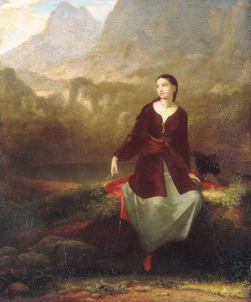 The Spanish Girl in Reverie art print by Washington Allston for $57.95 CAD