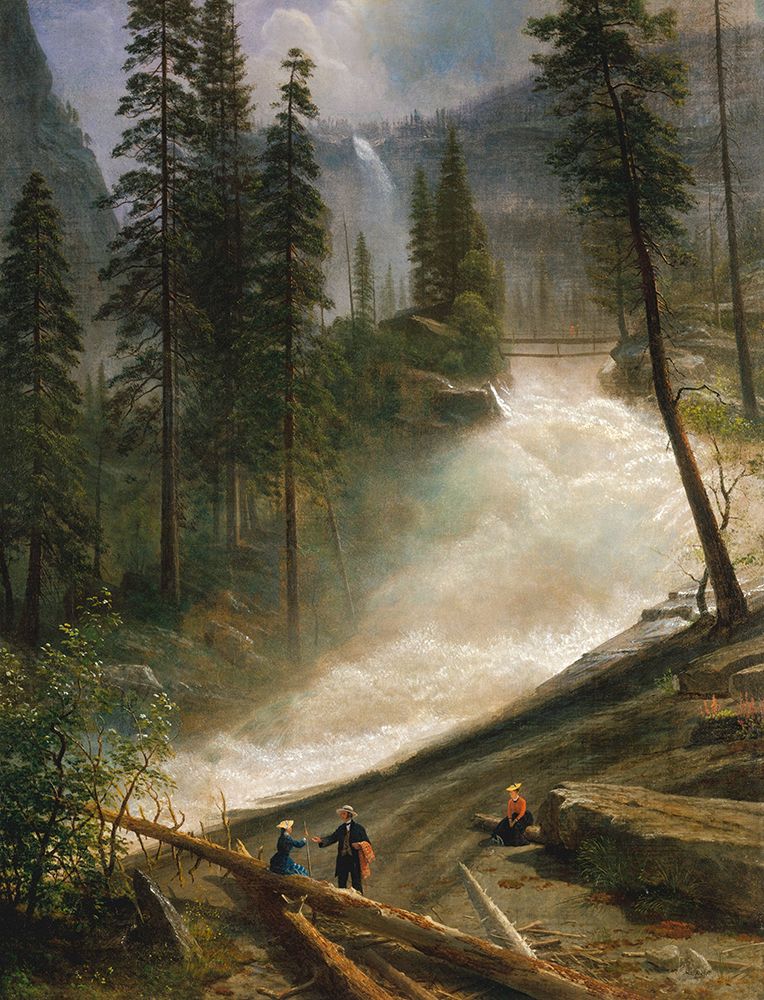 Nevada Falls, Yosemite 1872 art print by Albert Bierstadt for $57.95 CAD