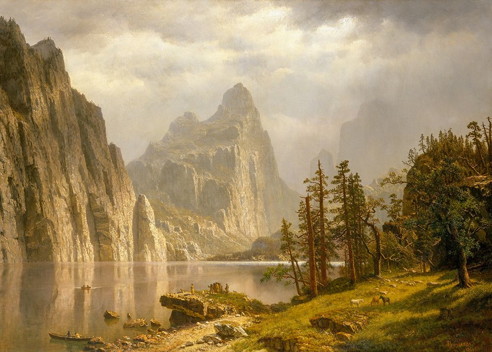 Merced River, Yosemite Valley 1866 art print by Albert Bierstadt for $57.95 CAD
