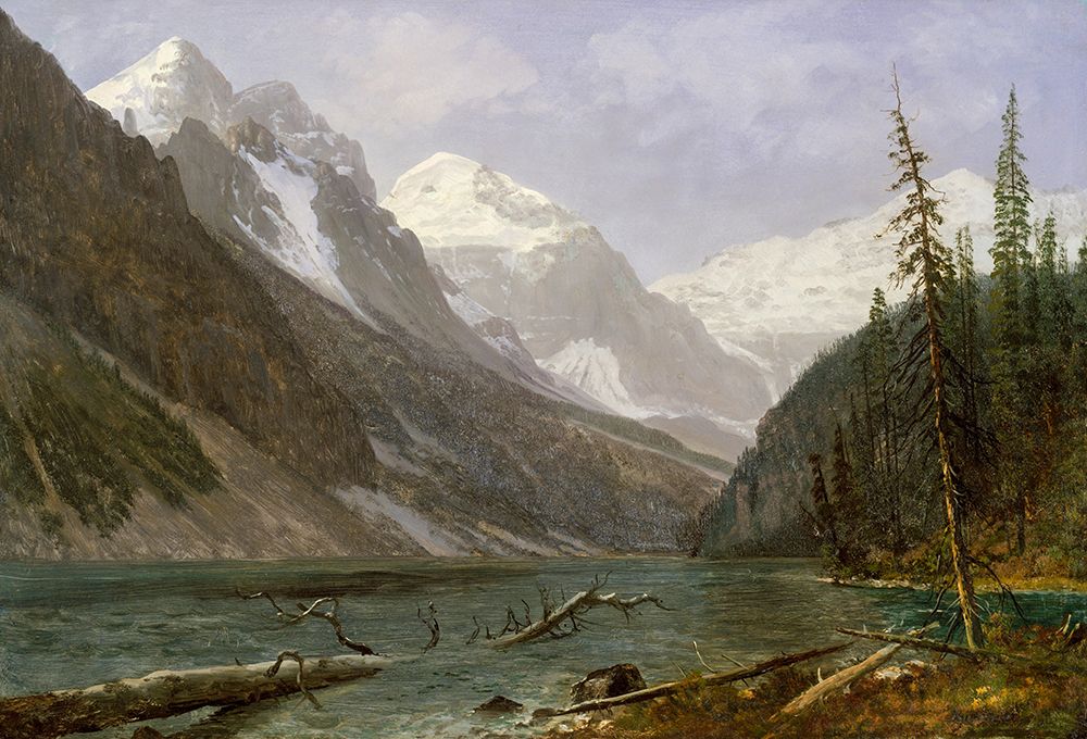 Canadian Rockies, Lake Louise 1889 art print by Albert Bierstadt for $57.95 CAD