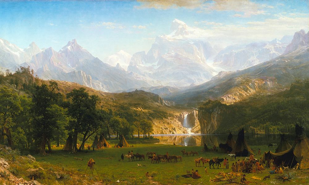 The Rocky Mountains, Landers Peak 1863 art print by Albert Bierstadt for $57.95 CAD
