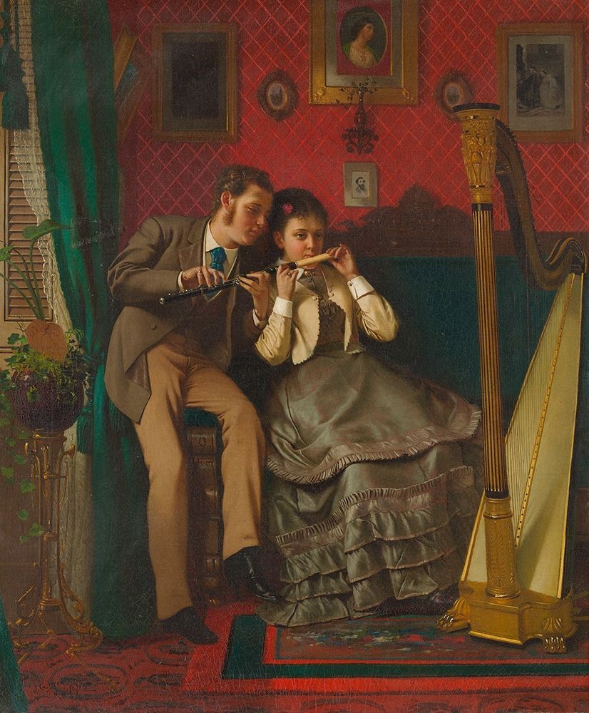 The Music Lesson art print by John George Brown for $57.95 CAD