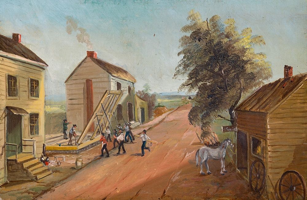 House Raising art print by William P. Chappel for $57.95 CAD