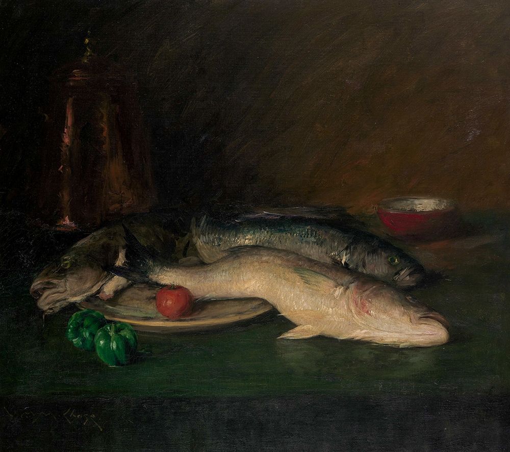 Still Life Fish art print by William Merritt Chase for $57.95 CAD