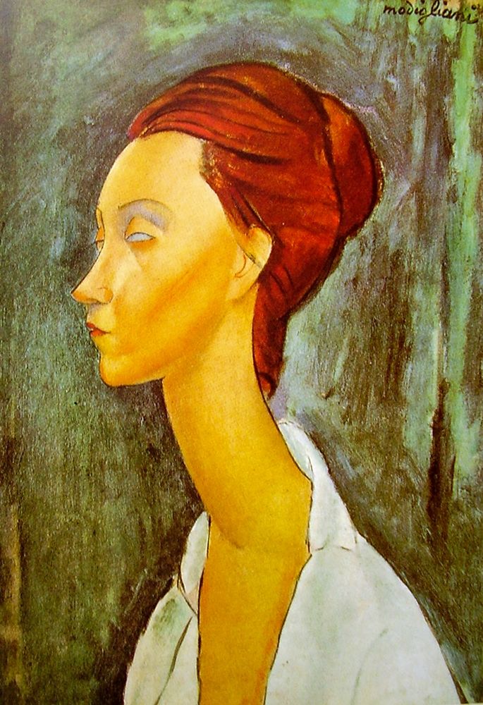 Portrait of Lunia Czechowska side view art print by Amedeo Modigliani for $57.95 CAD