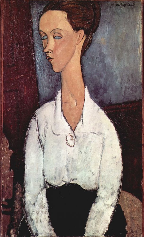 Portrait of Lunia Czechowska art print by Amedeo Modigliani for $57.95 CAD