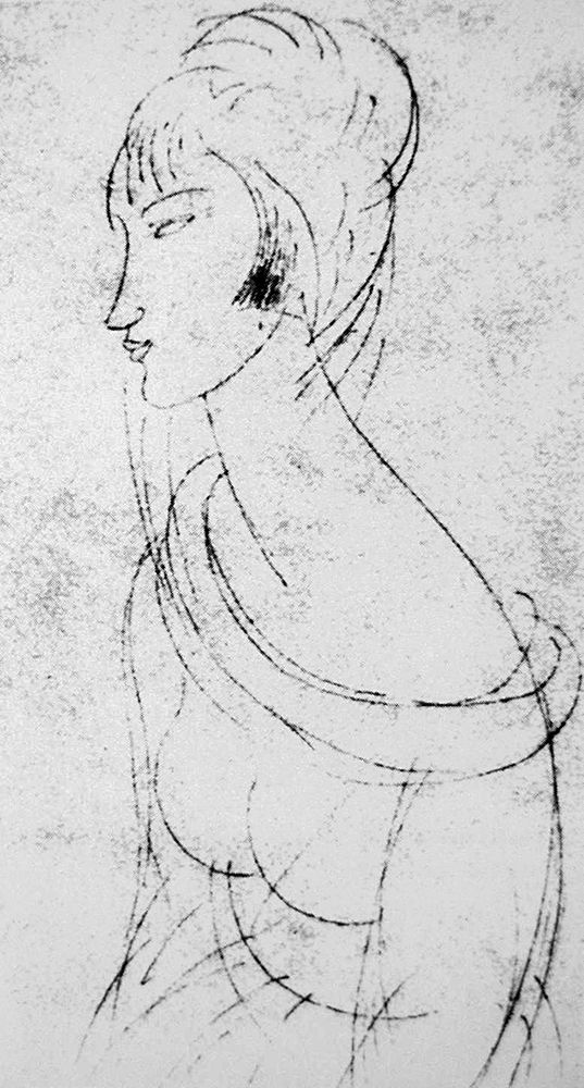 Sketch of Jeanne art print by Amedeo Modigliani for $57.95 CAD