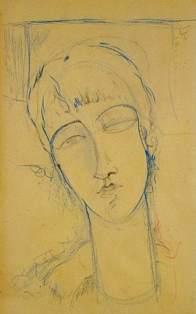 Ritratto di Donna Rossa art print by Amedeo Modigliani for $57.95 CAD