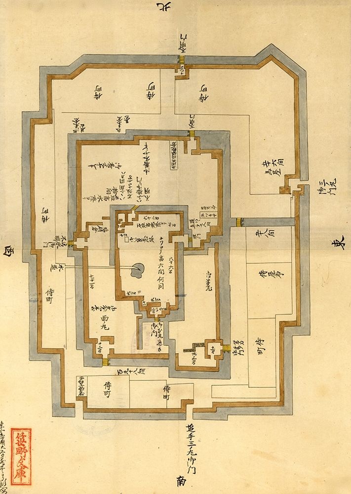 Japanese Castle Plan art print by Vintage Maps for $57.95 CAD