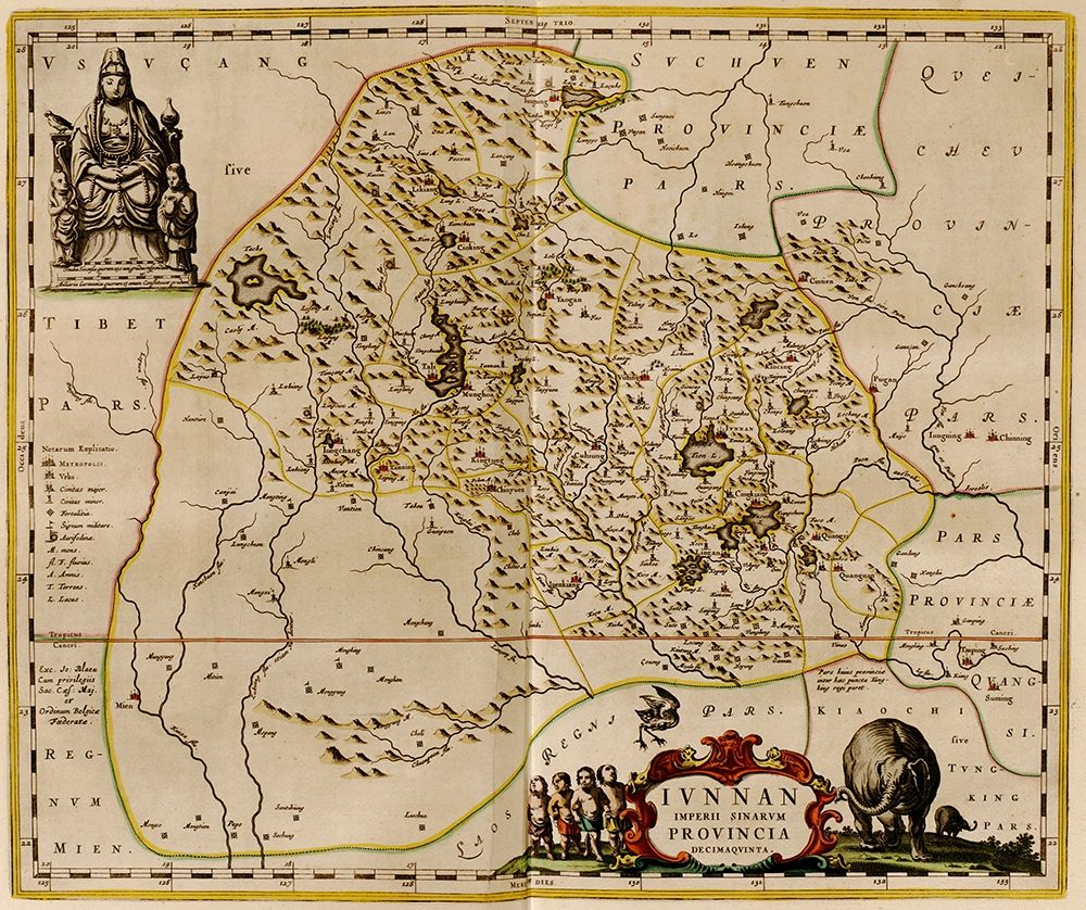 Hunan-China art print by Vintage Maps for $57.95 CAD