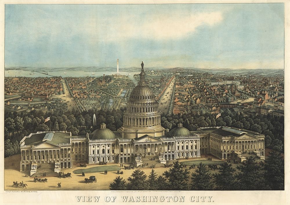 Washington-DC 1871 art print by Vintage Maps for $57.95 CAD