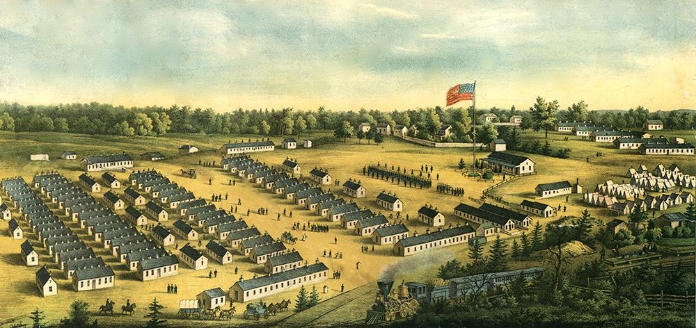 Parole Camp Annapolis-Maryland 1864 art print by Vintage Maps for $57.95 CAD