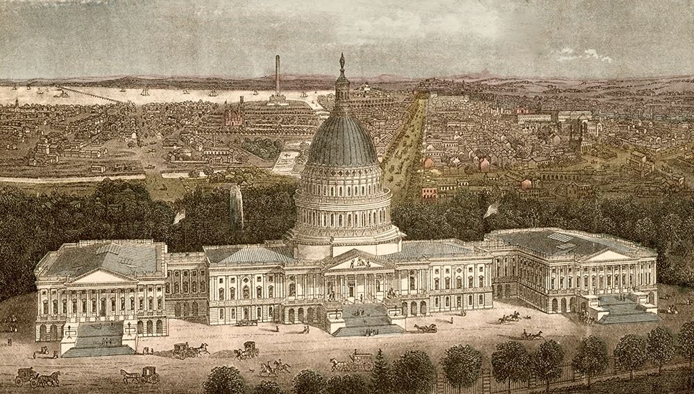 Capitol Building in Washington-DC,1871 art print by Vintage Maps for $57.95 CAD