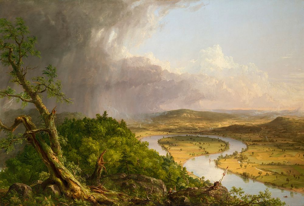 View from Mount Holyoke, Northampton, Massachusetts, after a Thunderstorm, The Oxbow 1836 art print by Thomas Cole for $57.95 CAD