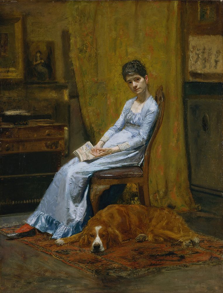 The Artists Wife and His Setter Dog 1885 art print by Thomas Eakins for $57.95 CAD