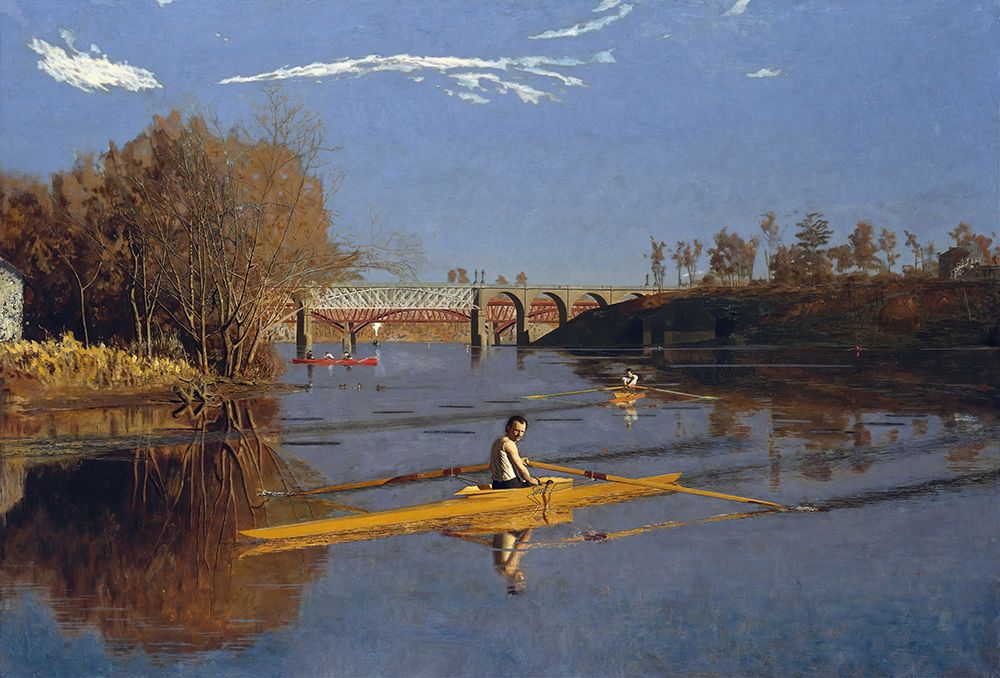The Champion Single Sculls, Max Schmitt in a Single Scull 1871 art print by Thomas Eakins for $57.95 CAD