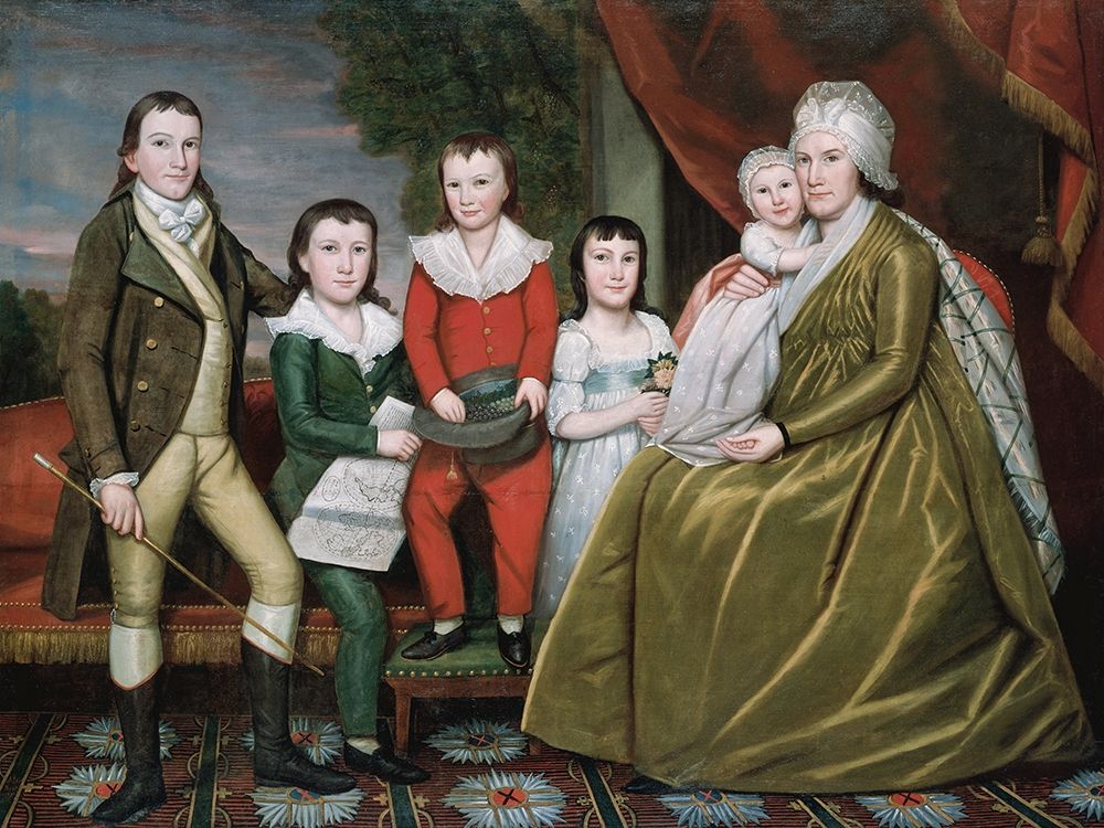 Mrs. Noah Smith and Her Children art print by Ralph Earl for $57.95 CAD