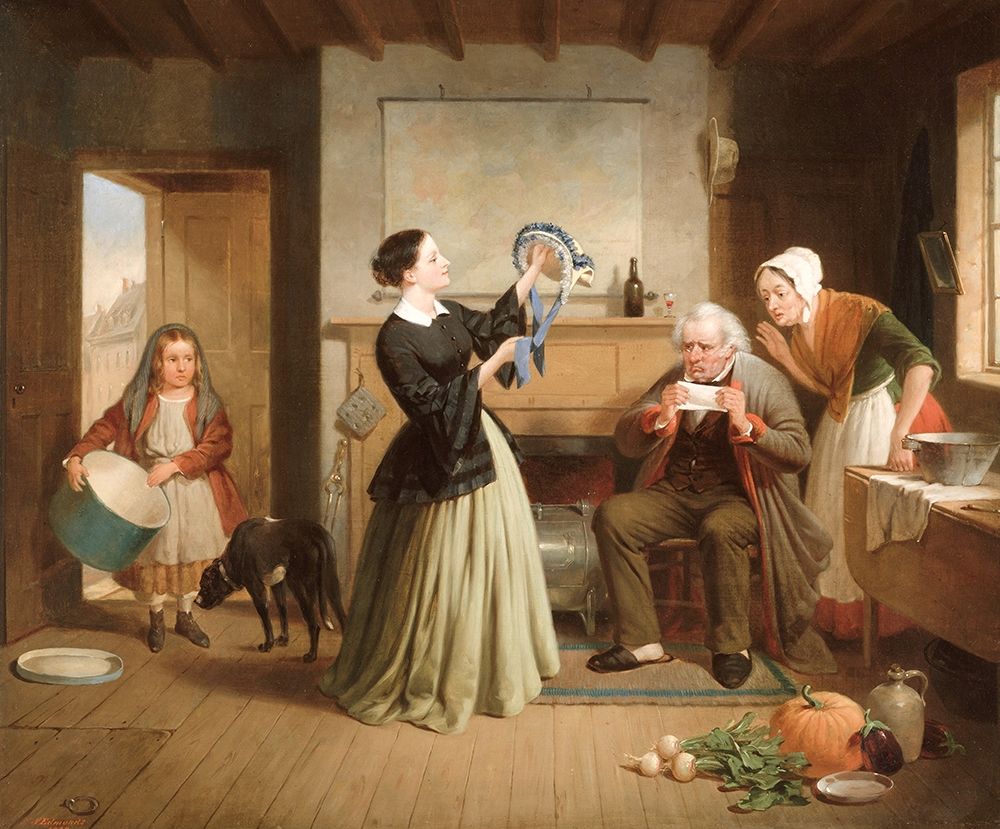 The New Bonnet art print by Francis William Edmonds for $57.95 CAD