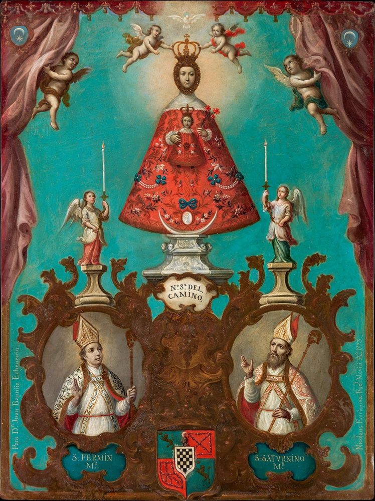 The Virgin of El Camino with St. Fermín and St. Saturnino art print by Nicolas Enríquez for $57.95 CAD