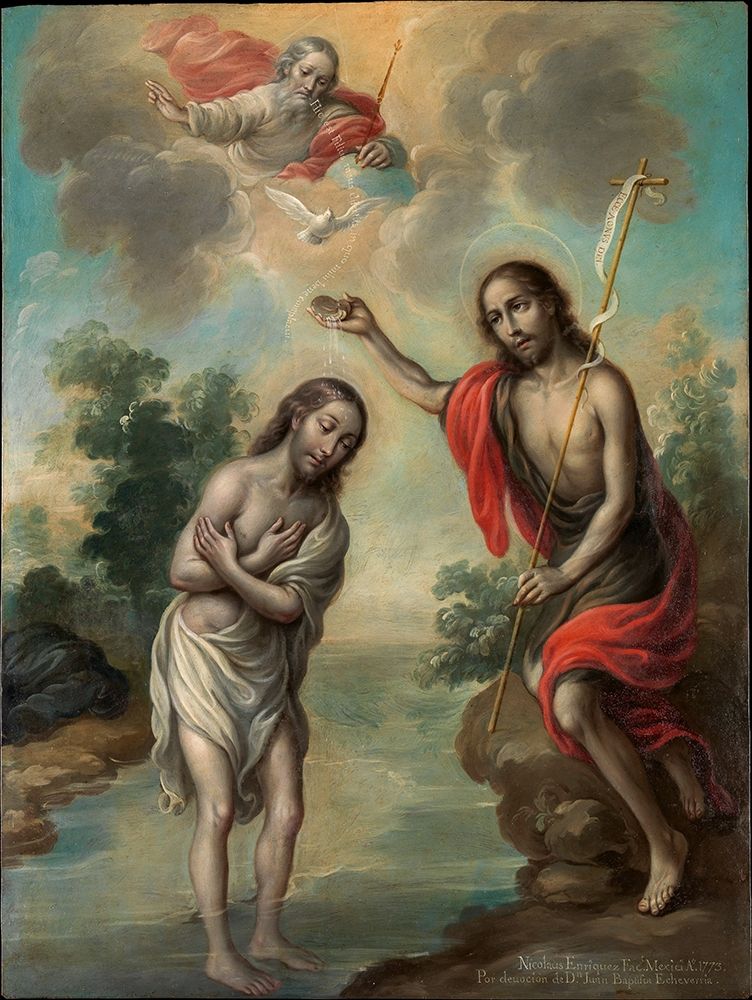 The Baptism of Christ art print by Nicolas Enríquez for $57.95 CAD