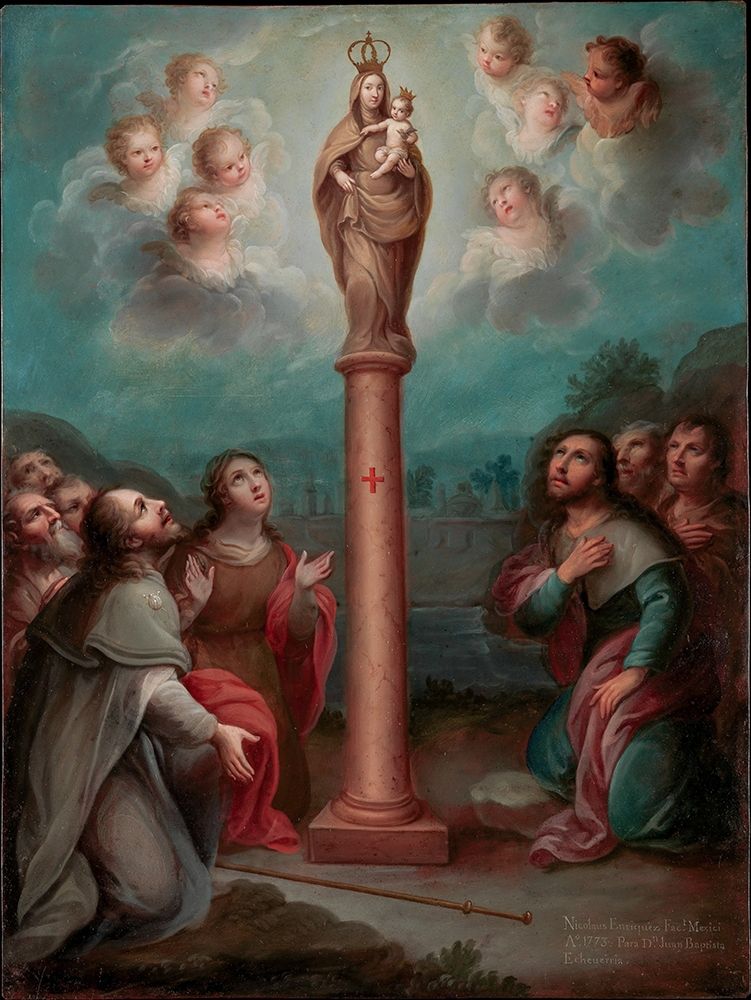 The Apparition of the Virgin of El Pilar to St. James art print by Nicolas Enríquez for $57.95 CAD