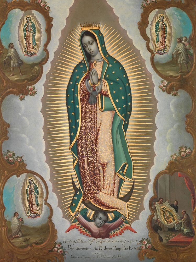 The Virgin of Guadalupe with the Four Apparitions art print by Nicolas Enríquez for $57.95 CAD