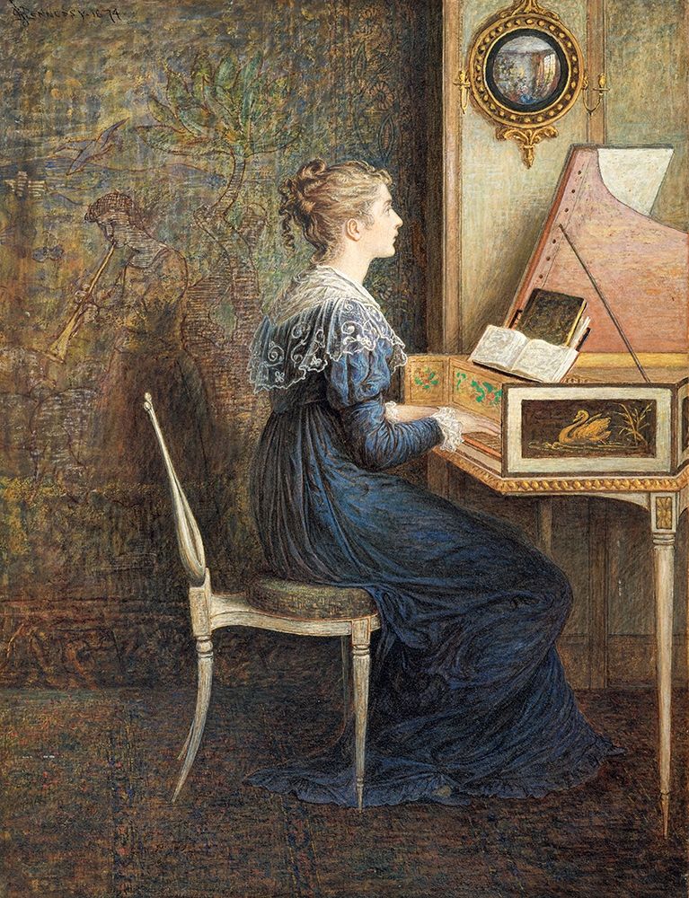 An Old Song art print by William John Hennessy for $57.95 CAD