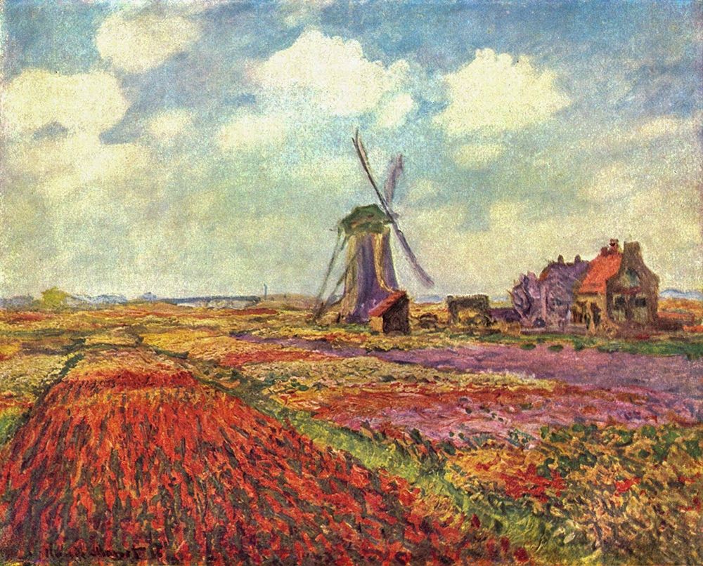Tulip Field art print by Claude Monet for $57.95 CAD