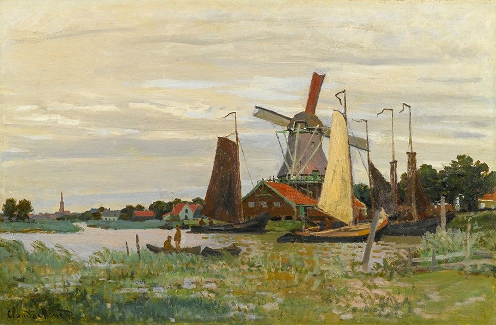 Un Moulin à Zaandam art print by Claude Monet for $57.95 CAD