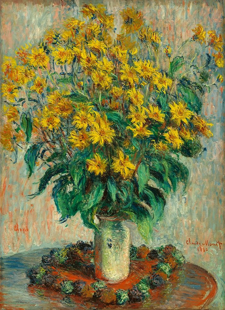 Jerusalem Artichoke Flowers art print by Claude Monet for $57.95 CAD