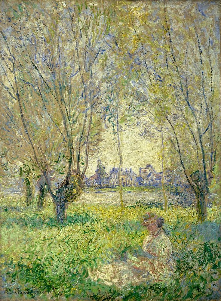 Woman Seated under the Willows art print by Claude Monet for $57.95 CAD