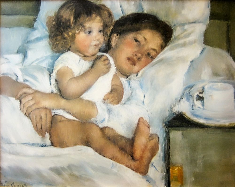 Breakfast in Bed art print by Mary Cassatt for $57.95 CAD
