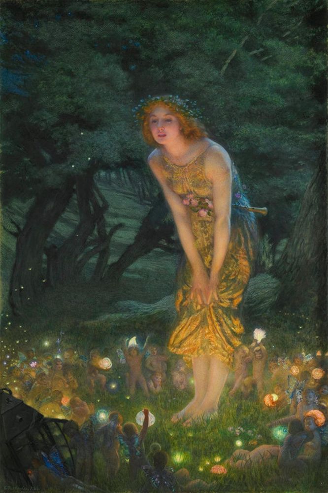 Midsummer Eve art print by Edward Robert Hughes for $57.95 CAD