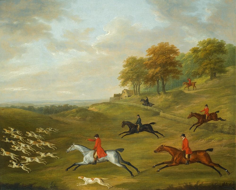 A hunt in full cry art print by J.N. Sartorius for $57.95 CAD
