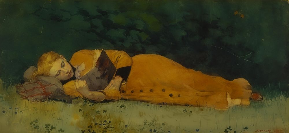 The New Novel art print by Winslow Homer for $57.95 CAD