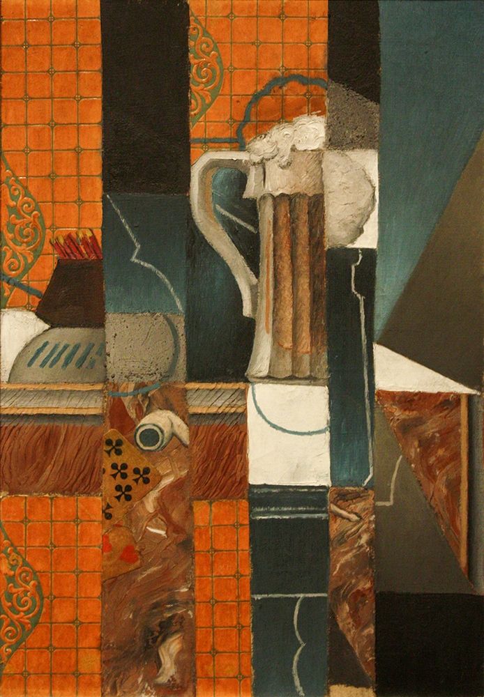 Playing Cards and Glass of Beer art print by Juan Gris for $57.95 CAD