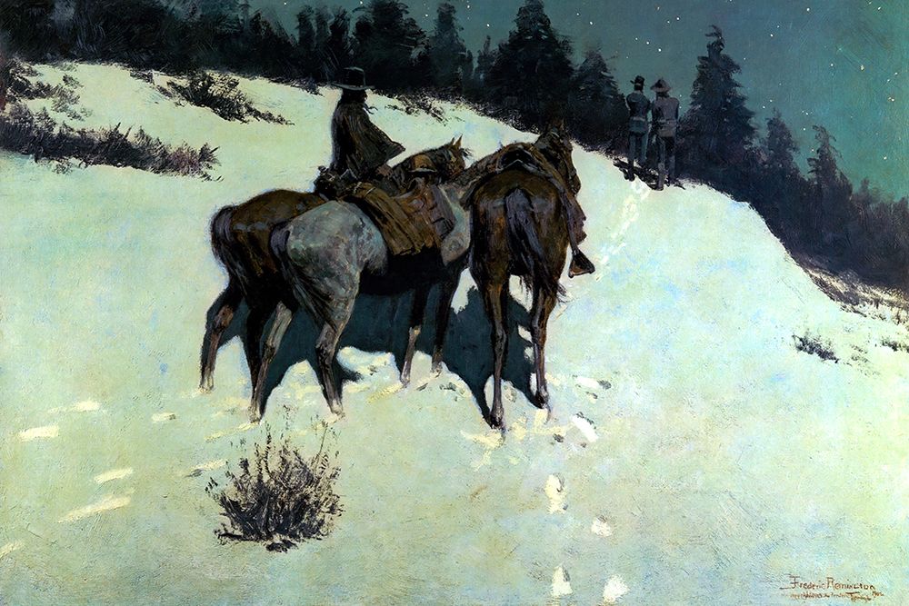 A Reconnaissance art print by Frederic Remington for $57.95 CAD