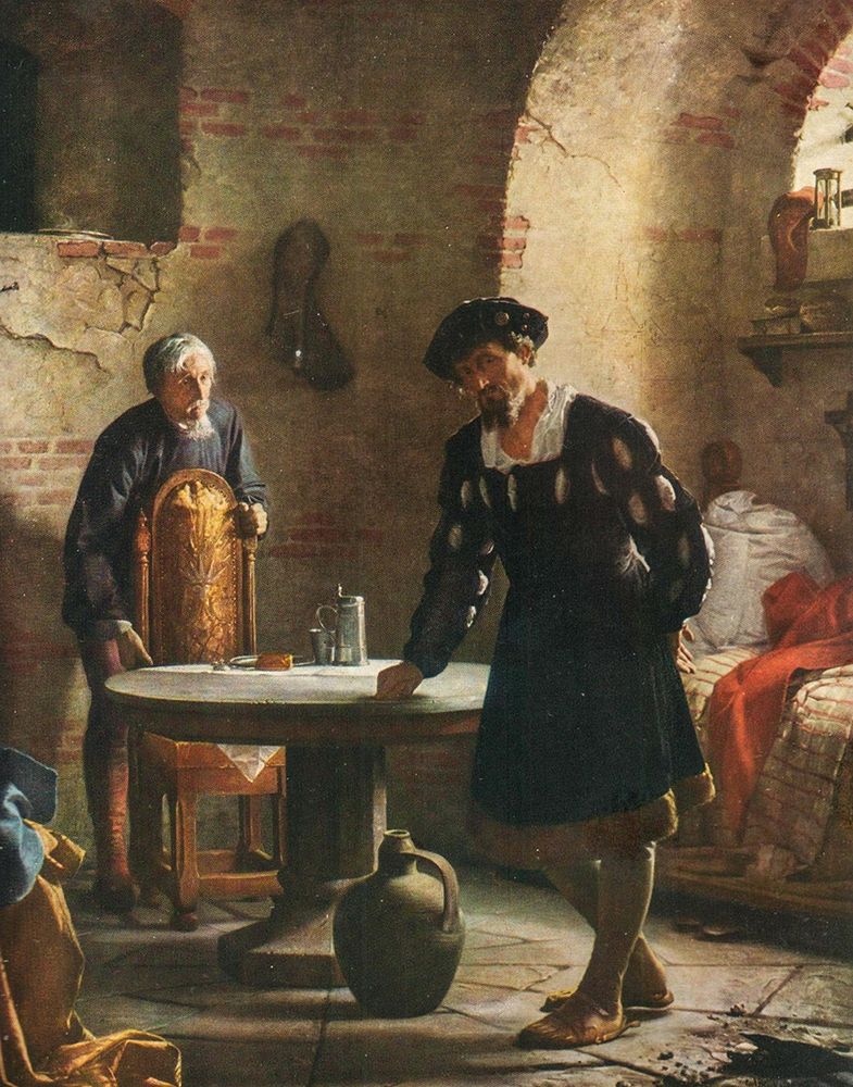 Christian II imprisoned in the tower at Sonderborg castle art print by Carl Bloch for $57.95 CAD