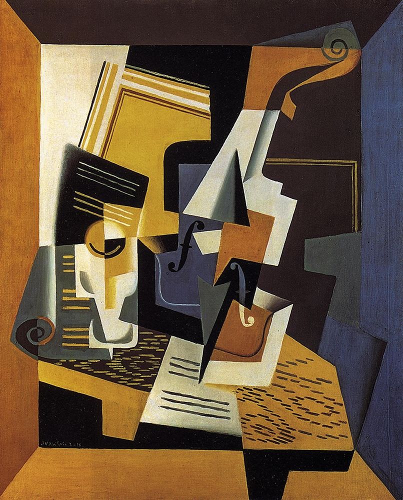 A Violin and Glass art print by Juan Gris for $57.95 CAD