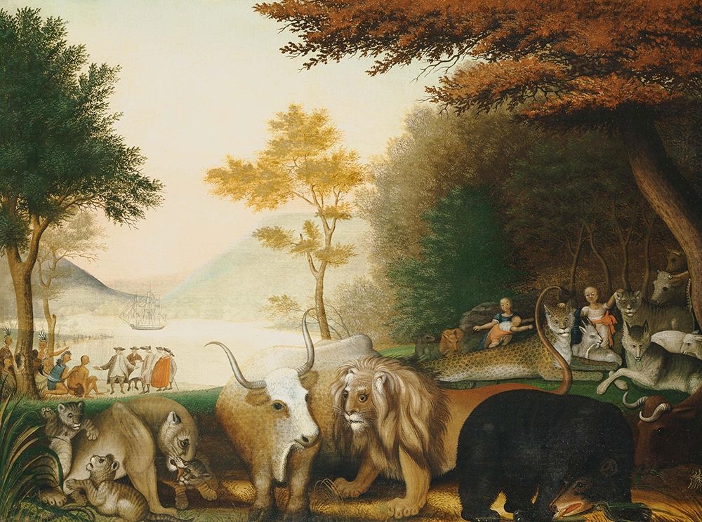 The Peaceable Kingdom  V art print by Edward Hicks for $57.95 CAD