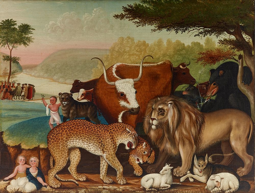 The Peaceable Kingdom  VI art print by Edward Hicks for $57.95 CAD