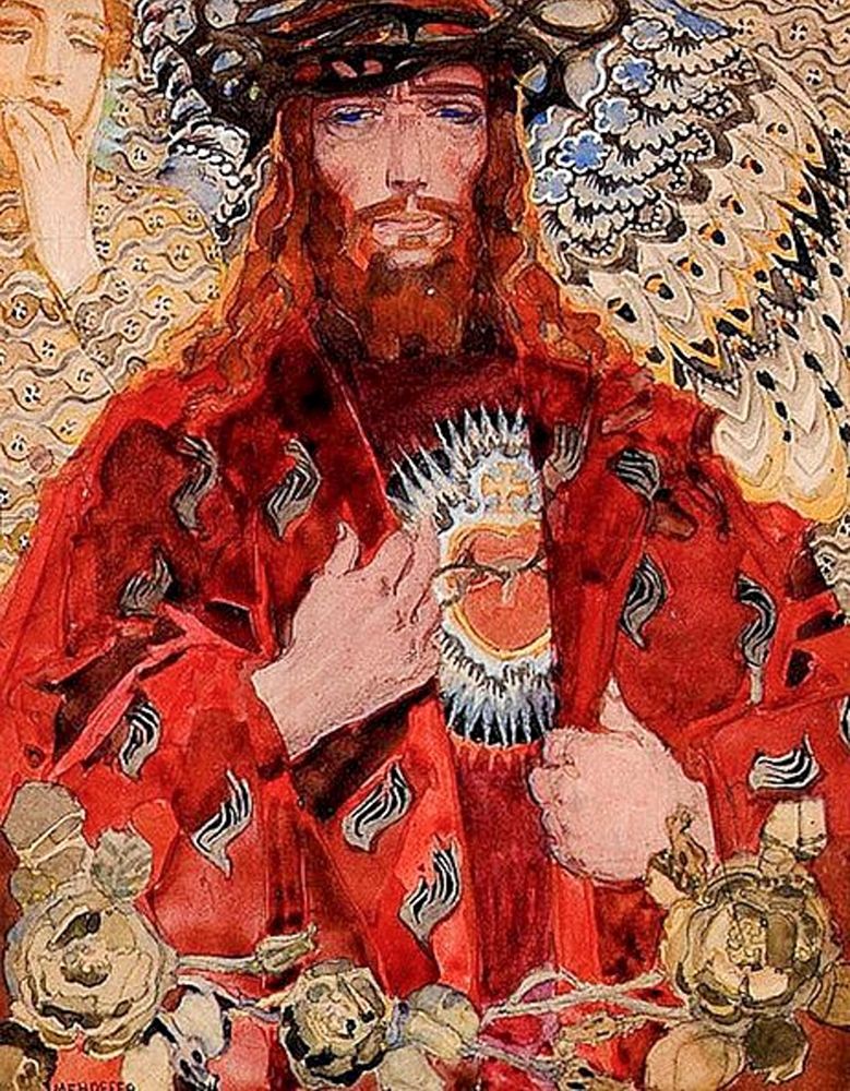 The Sacred Heart of Jesus art print by Józef Mehoffer for $57.95 CAD