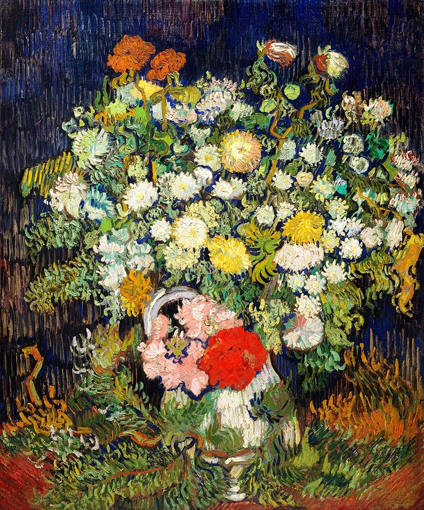 Bouquet of Flowers in a Vase (1890) art print by Vincent Van Gogh for $57.95 CAD