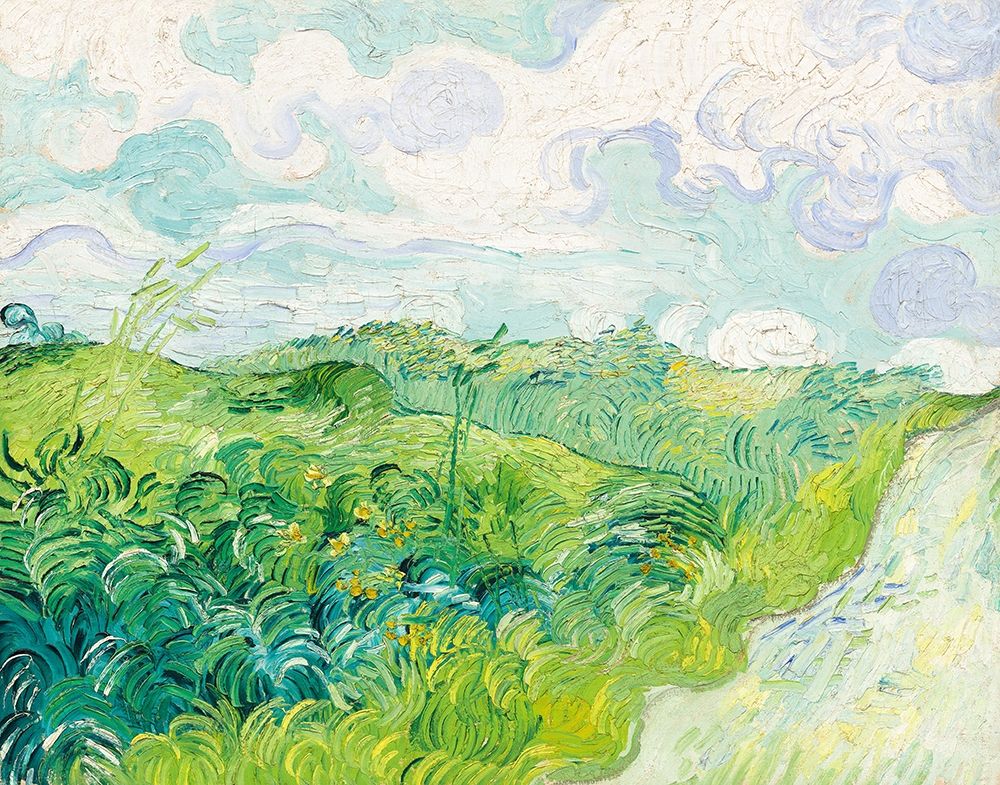 Green Wheat Fields, Auvers (1890) art print by Vincent Van Gogh for $57.95 CAD