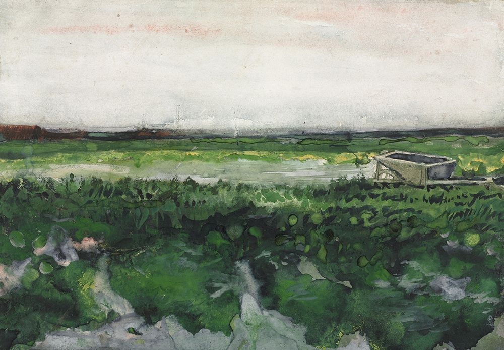 Landscape with Wheelbarrow (1883) art print by Vincent Van Gogh for $57.95 CAD