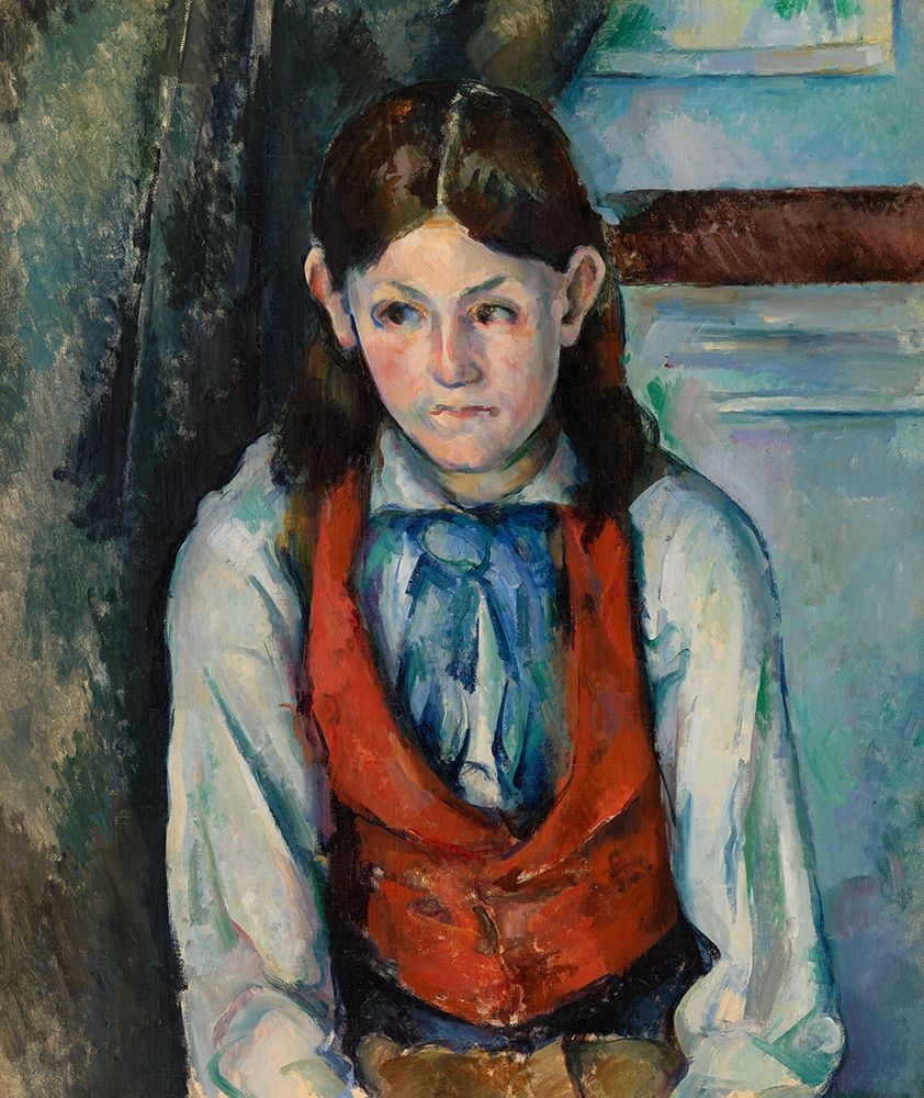 Boy in a Red Vest art print by Paul Cezanne for $57.95 CAD