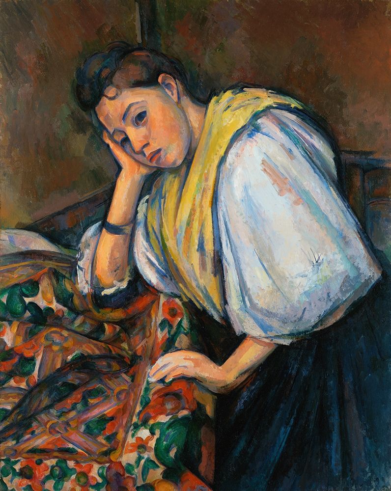 Young Italian Woman at a Table art print by Paul Cezanne for $57.95 CAD