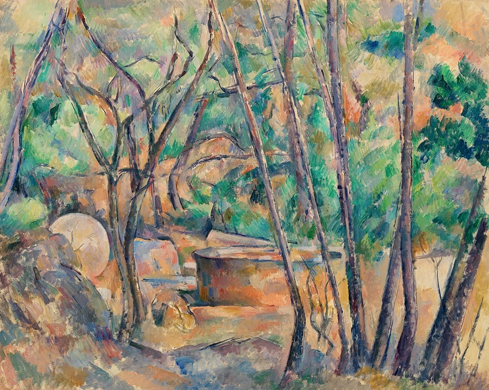 Millstone and Cistern under Trees art print by Paul Cezanne for $57.95 CAD